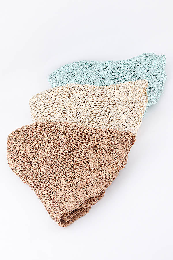6 - Piece Pack of Mint - Colored Multi - Weave Bucket Hats
