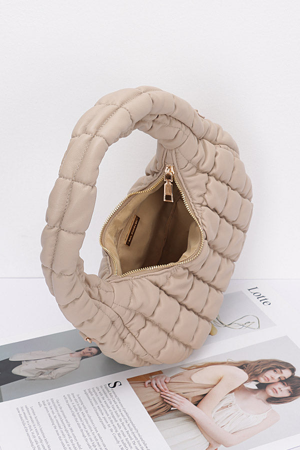 Pack of 3 Quilted Hobo Camel - Style Bags