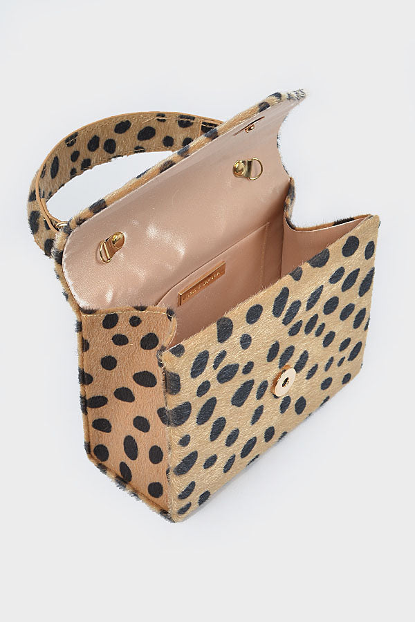 3 - Piece Set of 2225 Camel Faux Fur Leo Clutches