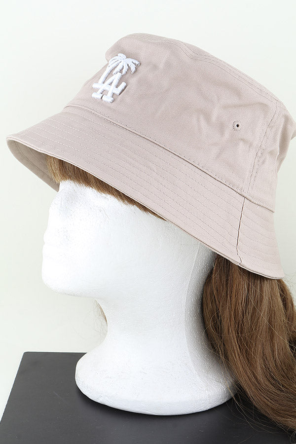Khaki La Palm Tree Bucket Hats - 6 Piece Pack