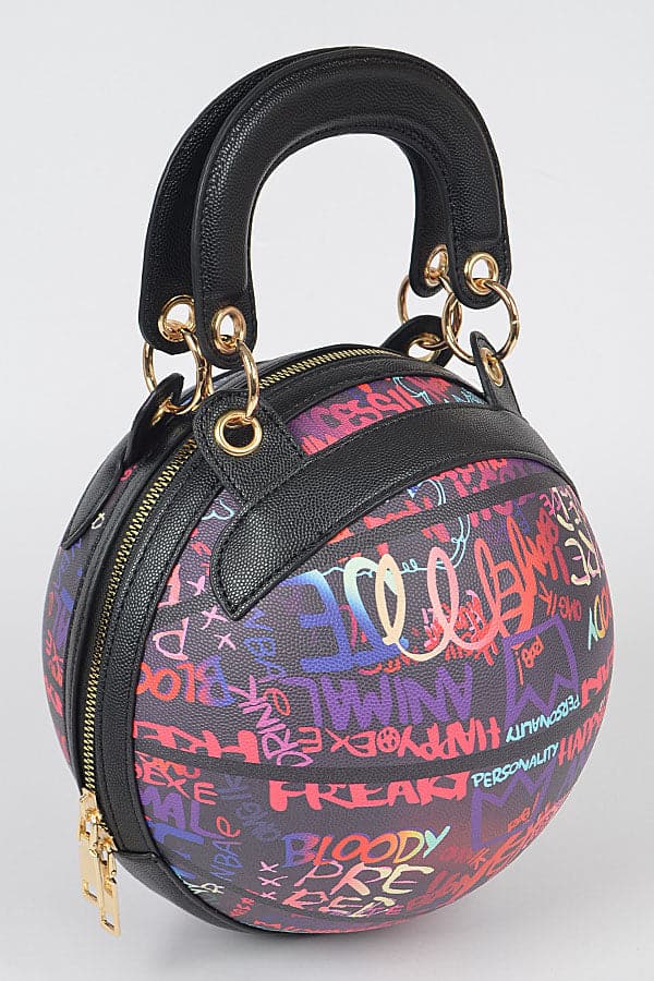 Pack of 3 - Stylish Black Multicolor Graffiti Basketball Clutches