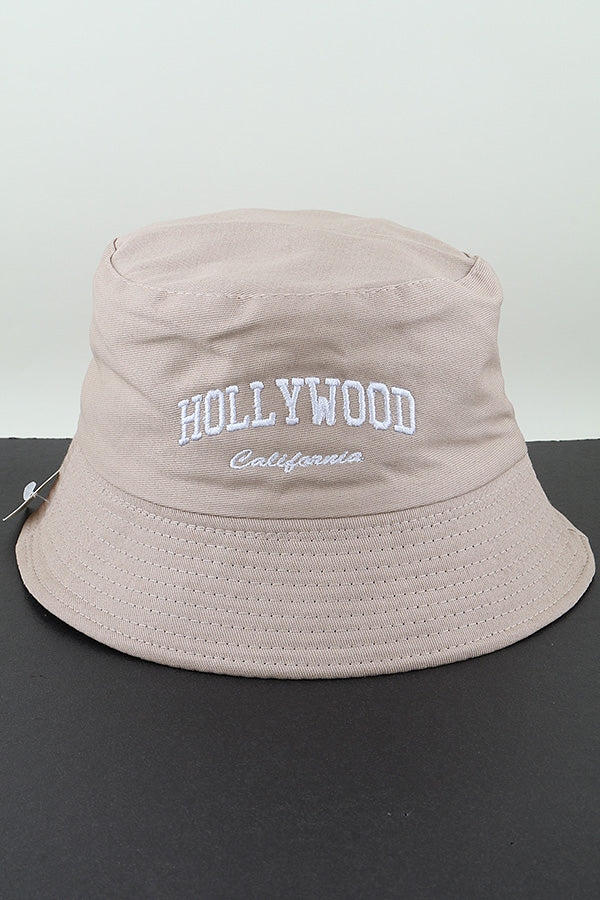 Pack of 6 Hollywood California Style Khaki Bucket Hats for Casual Wear