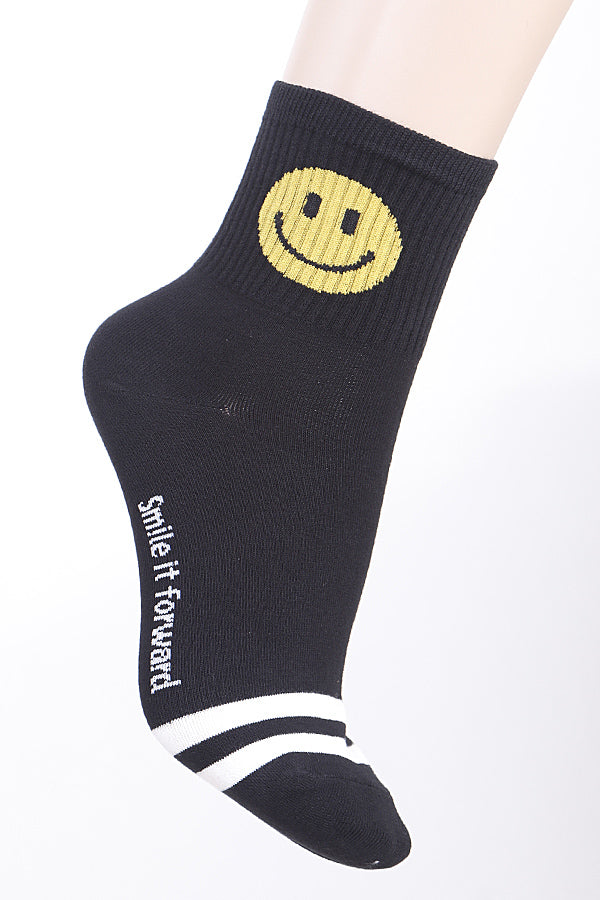 Pack of 6 Crew Socks in White and Yellow Shades