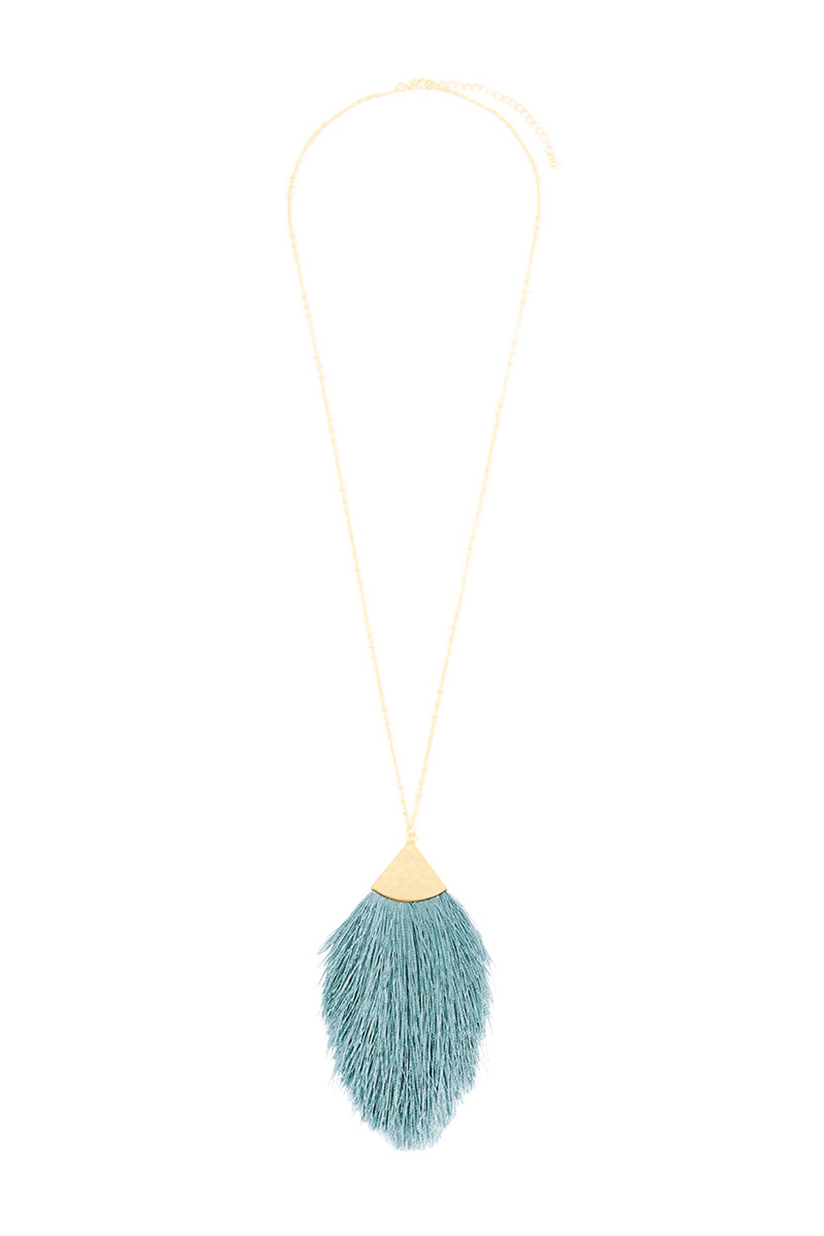 Set of 6 Blue Tassel Pendant Necklaces for Fashion Lovers