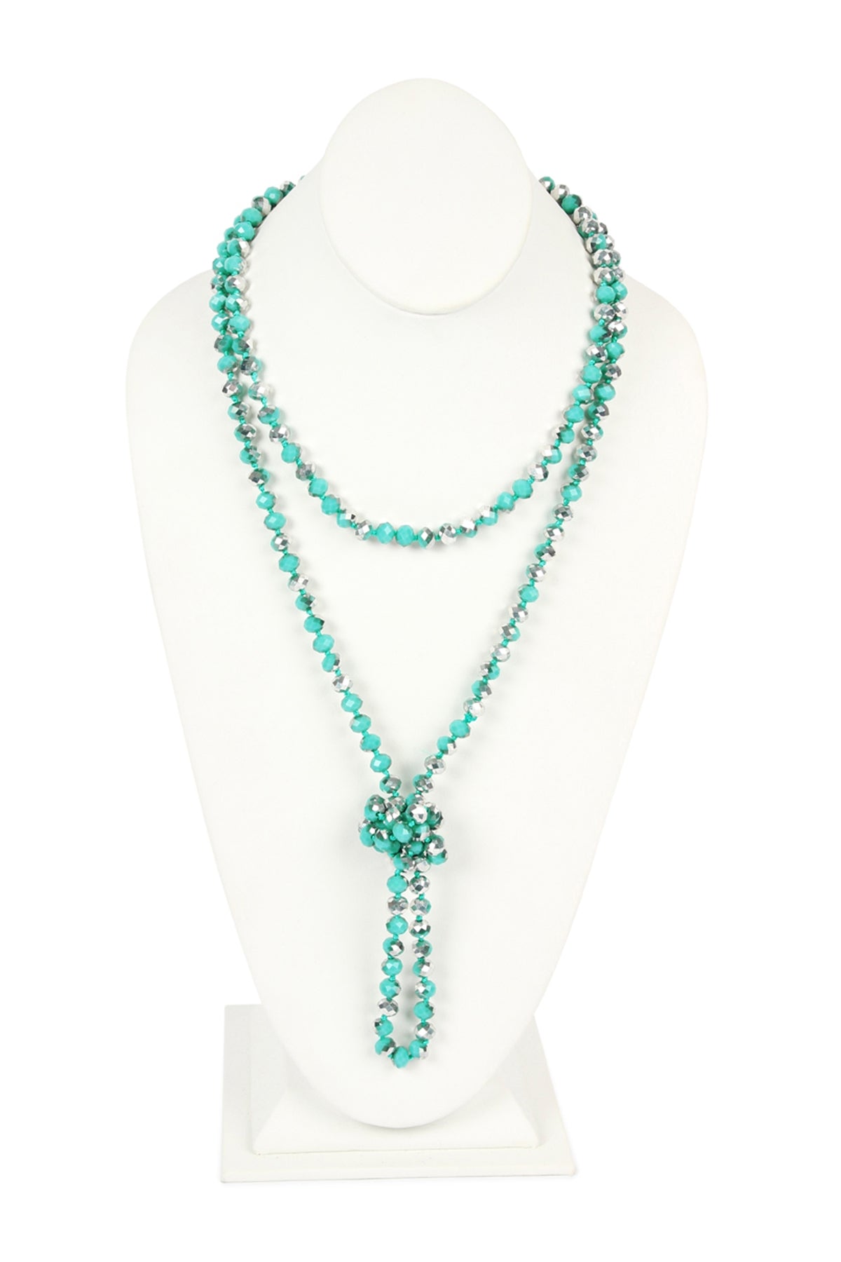 Set of 6 Handmade Longline Necklaces in Light Turquoise Shade