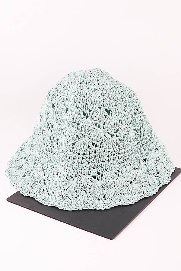 6 - Piece Pack of Mint - Colored Multi - Weave Bucket Hats