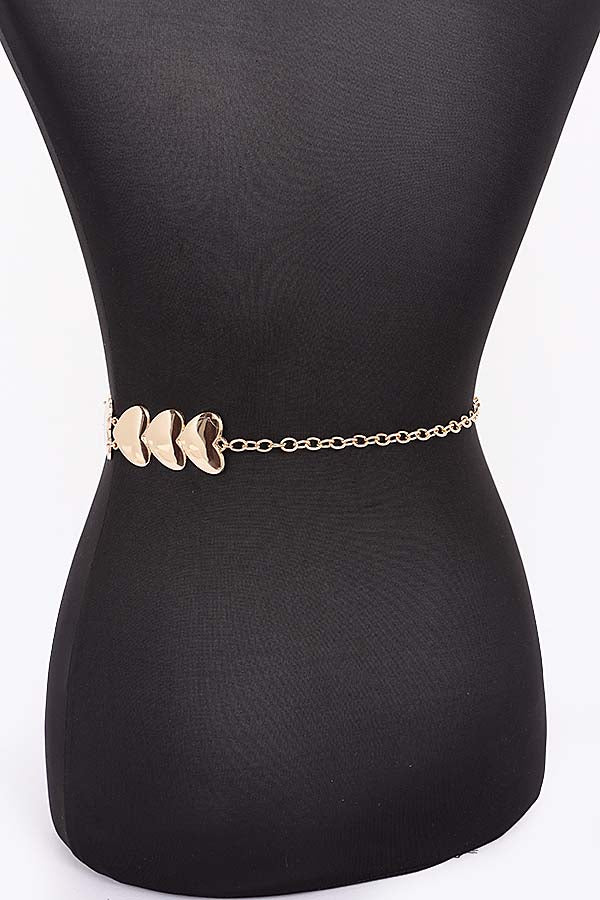 Set of 6 - 2488 Gold Metal Chain Belts