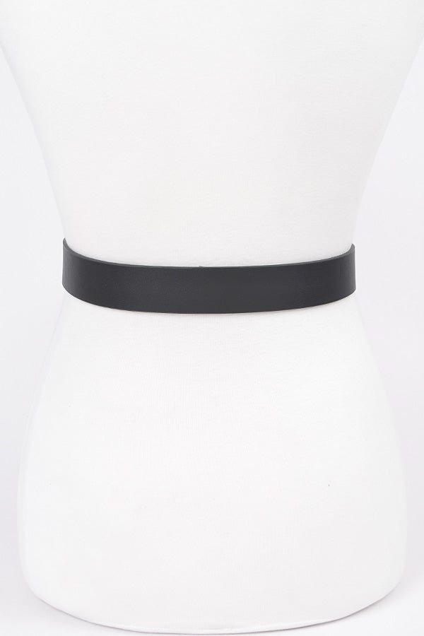 Pack of 6 - 2547 Black Classic Big Buckle Belts