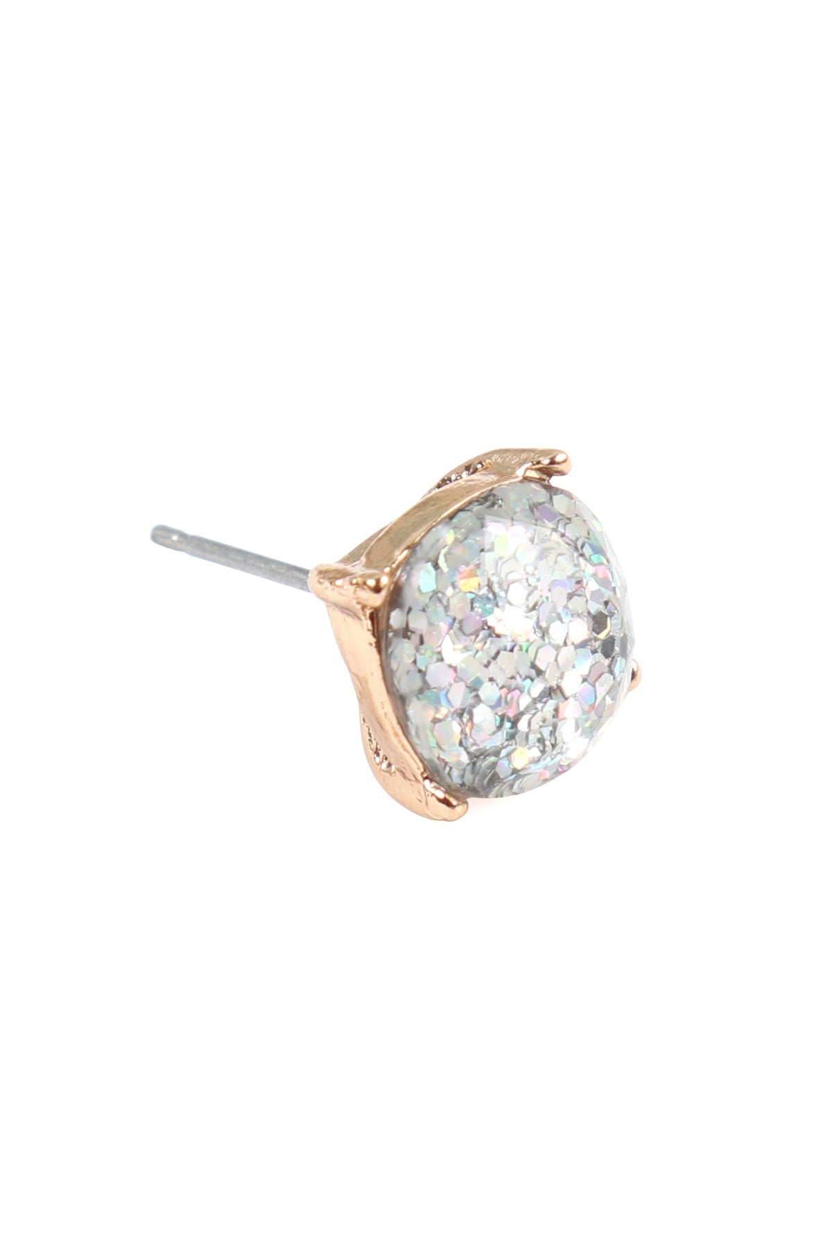 Set of 6 AB Glitter Epoxy Stud Earrings for Fashion Accessories