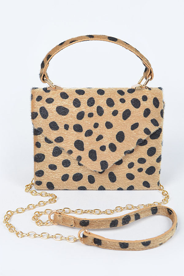 3 - Piece Set of 2225 Camel Faux Fur Leo Clutches