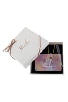 Pack of 6 Purple Natural Stone Hexagon Crystal Perfume Bottle Necklaces With Box