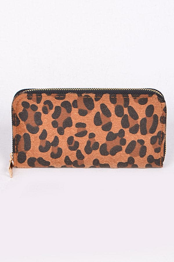 Set of 3 Stylish 7612 Brown Leopard Pint Wallets