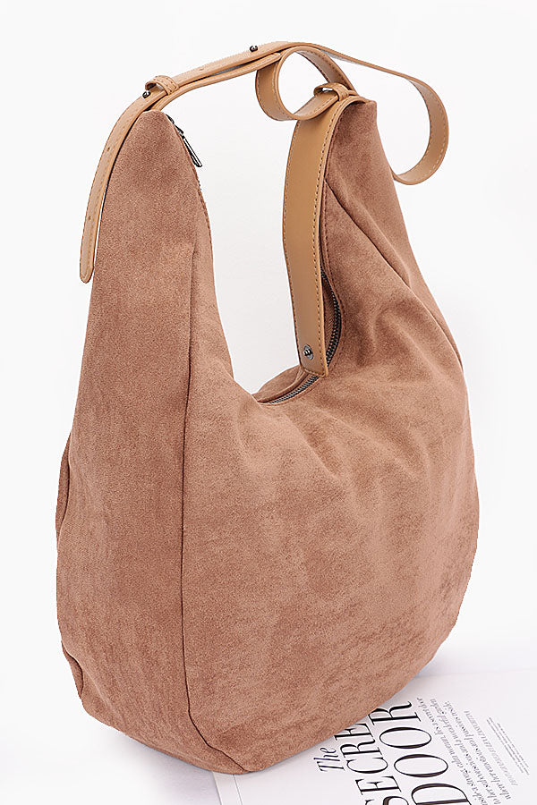 Set of Three 3911 Black Faux Suede Bindle Bags with Pouches