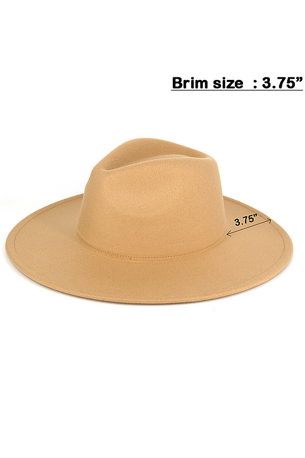 Set of 6 Solid Panama Hats in Taupe Color (Model 2410)