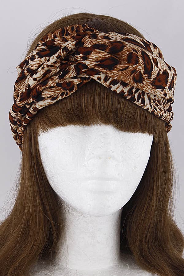 Pack of 6 Leopard Print Head Bands - 7800 Model