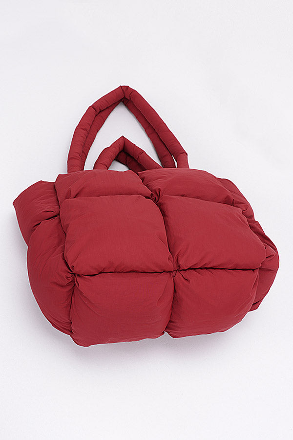 Set of 3 1611 Camel Nylon Quilted Padded Tote Bags
