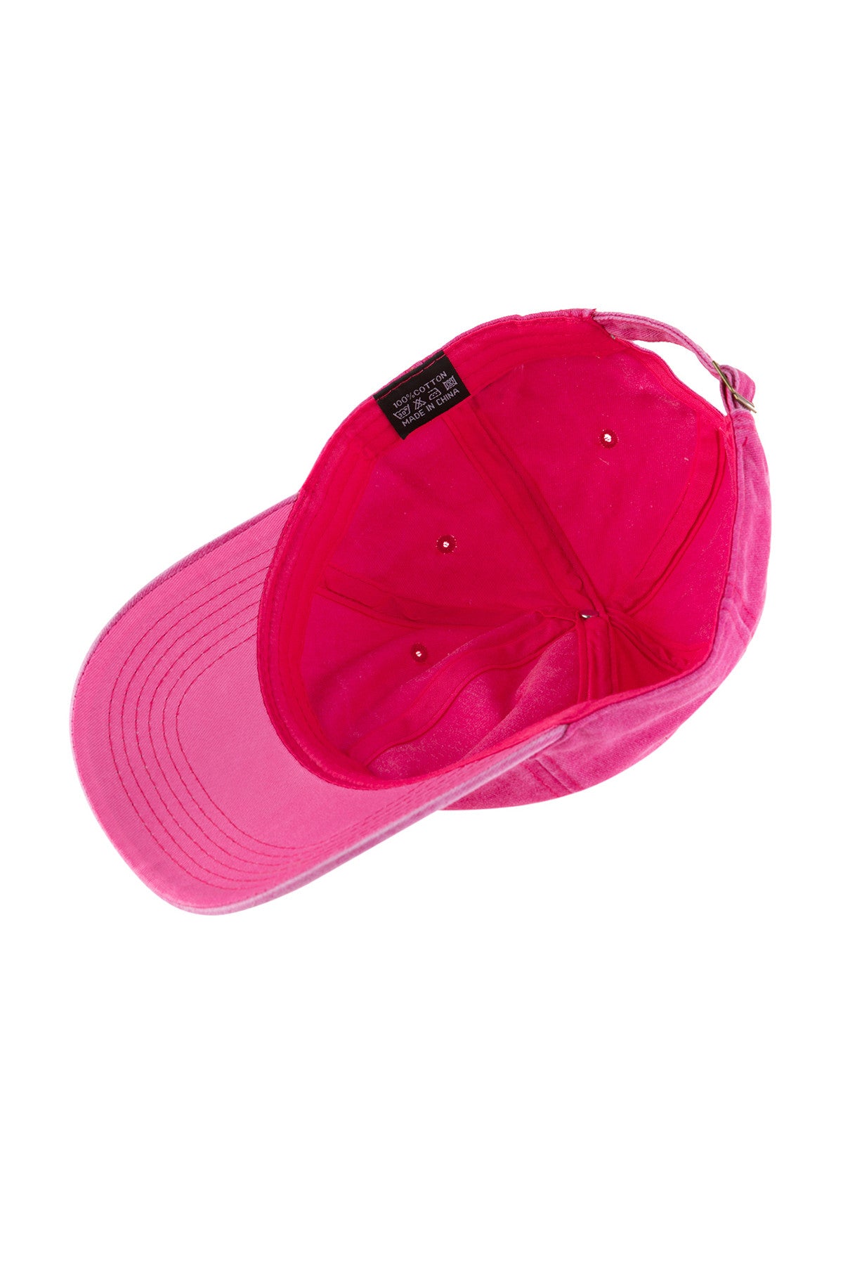 Fuchsia Acid - Washed Baseball Caps: Set of 6