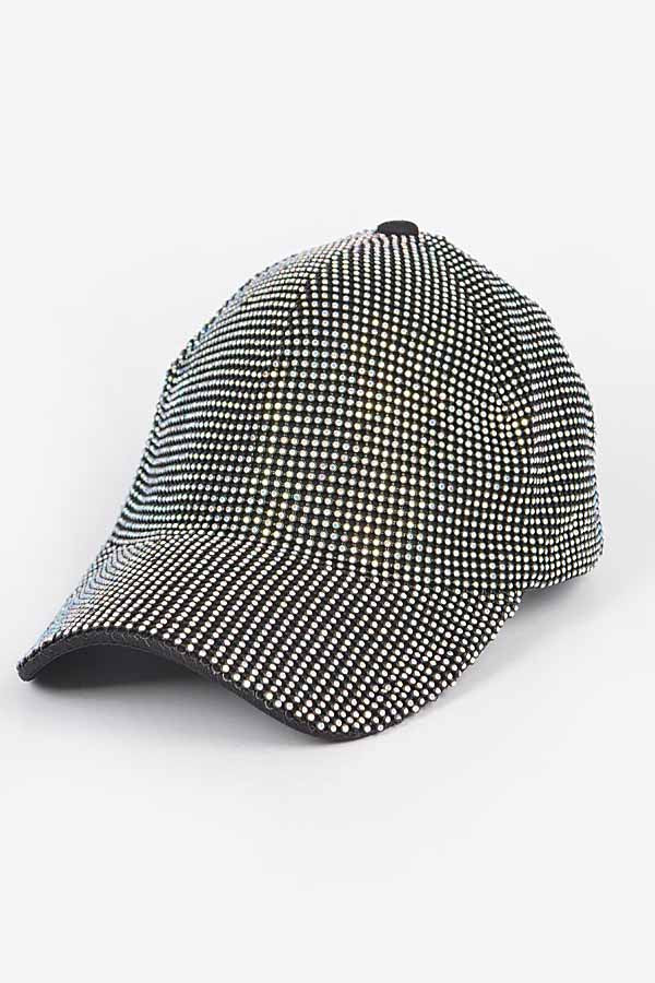 1971 Style Black Ab Rhinestone Caps - Pack of 6