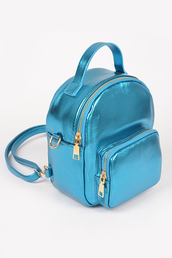 Set of Three 7111 Fuchsia Metallic Backpacks