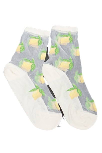 Pack of 6 - 172 Yellow Strawberry Socks