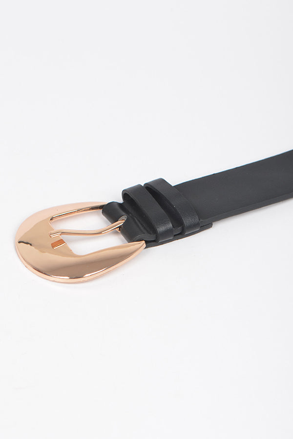 Camel Gold 9278 - Set of Six Faux Leather Metal Buckle Belts