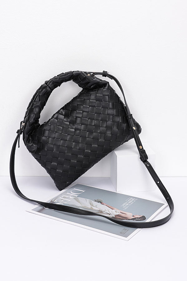 Elegant 1516 White Chic Weave Clutch Set - Pack of 3