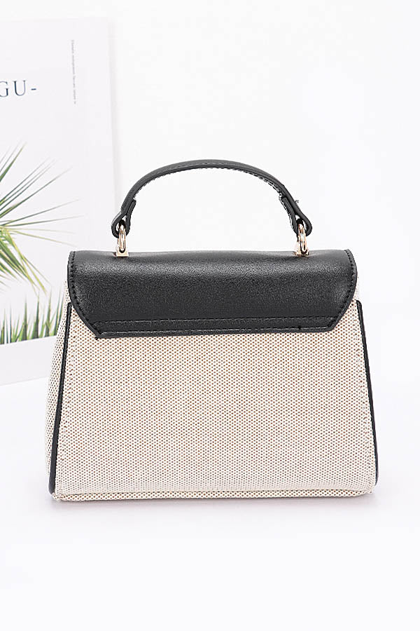 Set of 3 Canvas Top - Handle Flap Bags, 4146 Camel Style