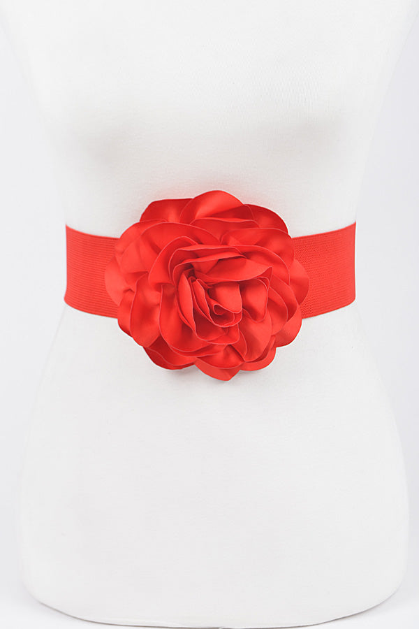 Pack of 6 Delicate 9407 Red Elastic Belts