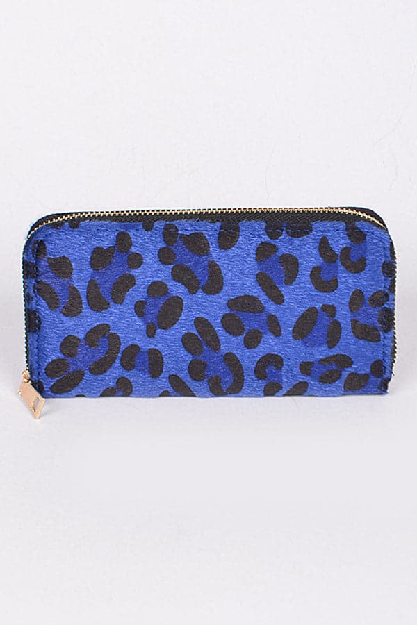 Set of 3 Leopard Pint Wallets - Cobalt 7612