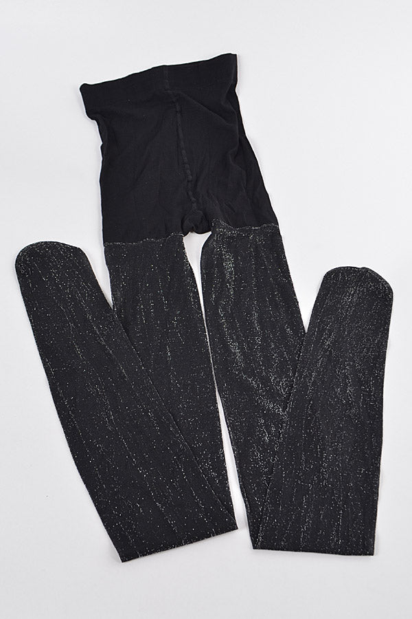 Pack of 6 Elegant 1738 Black Glittered Stockings