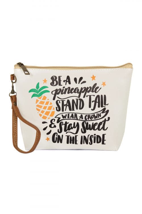 Set of 6 Beautiful Pineapple-themed Cosmetic Bags for Makeup Storage