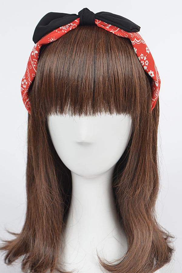 Pack of 6 White 1048 Bandana Print Headbands