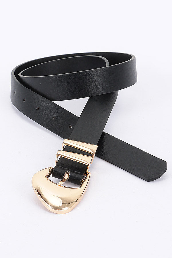 6-Pack of 0378 Camel Faux Leather Belts with Multi Metal Buckles