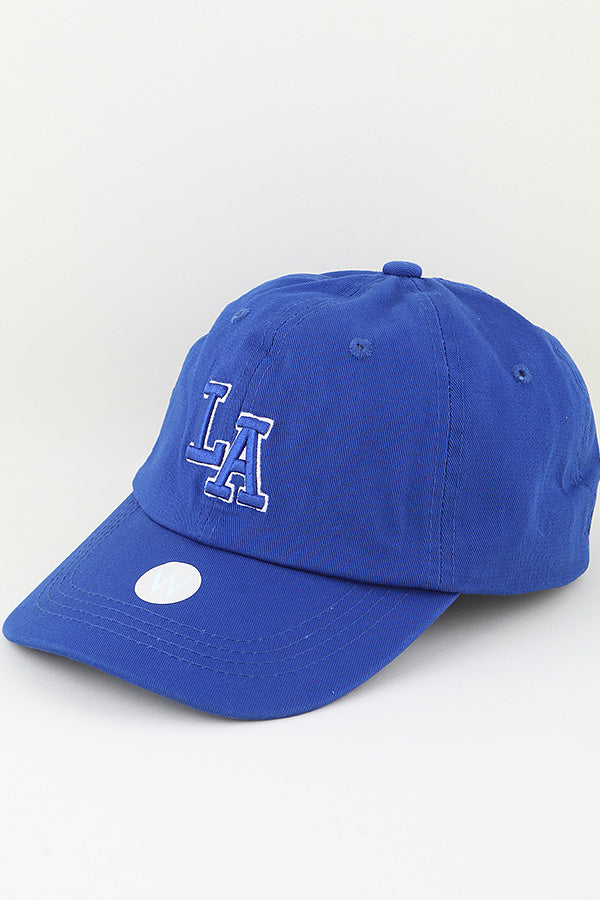 Set of 6 Cobalt - Colored LA Classic Caps for Everyday Wear