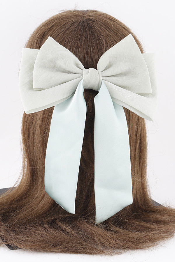 Pack of 6 Black 8768 Watercolor Ribbon Hair Clips