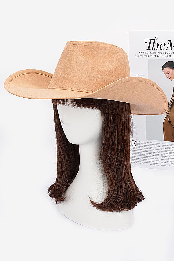 Pack of 6, Stunning White 9671 Faux Wool Cowboy Hats