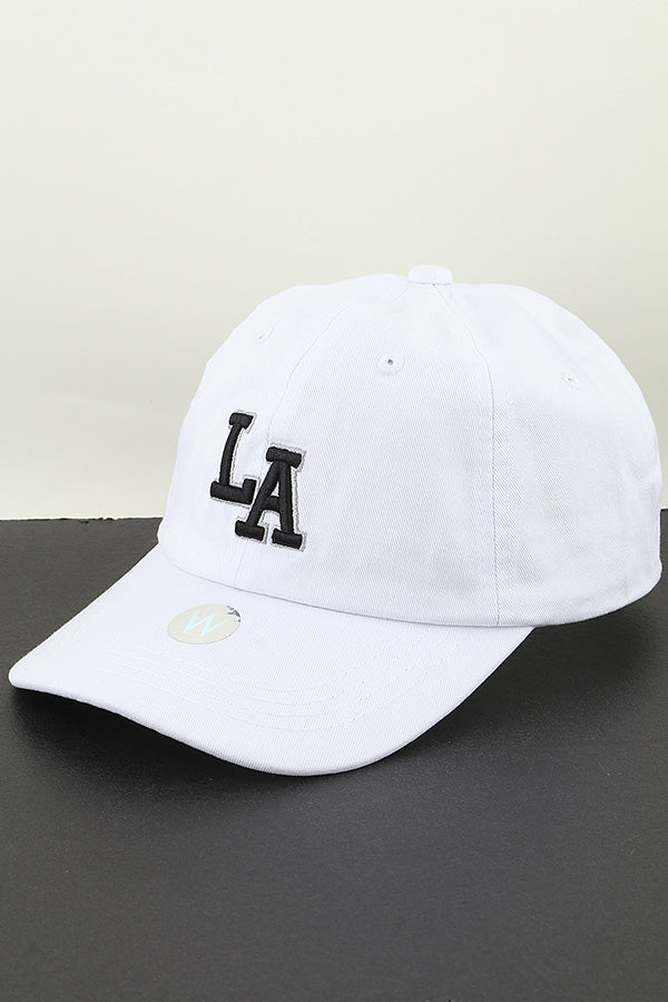 White LA Classic Baseball Caps - Set of Six