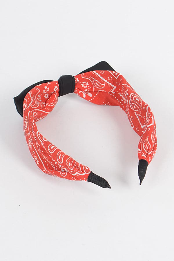 Pack of 6 White 1048 Bandana Print Headbands