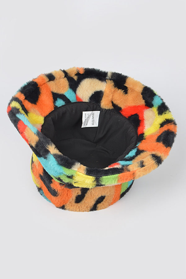 1961 Multicolor Pack Containing Six Multi - Color Fur Bucket Hats