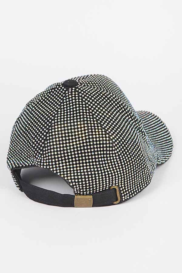 1971 Style Black Ab Rhinestone Caps - Pack of 6