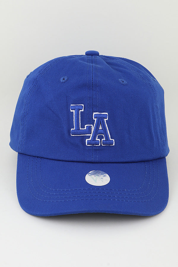Set of 6 Cobalt - Colored LA Classic Caps for Everyday Wear
