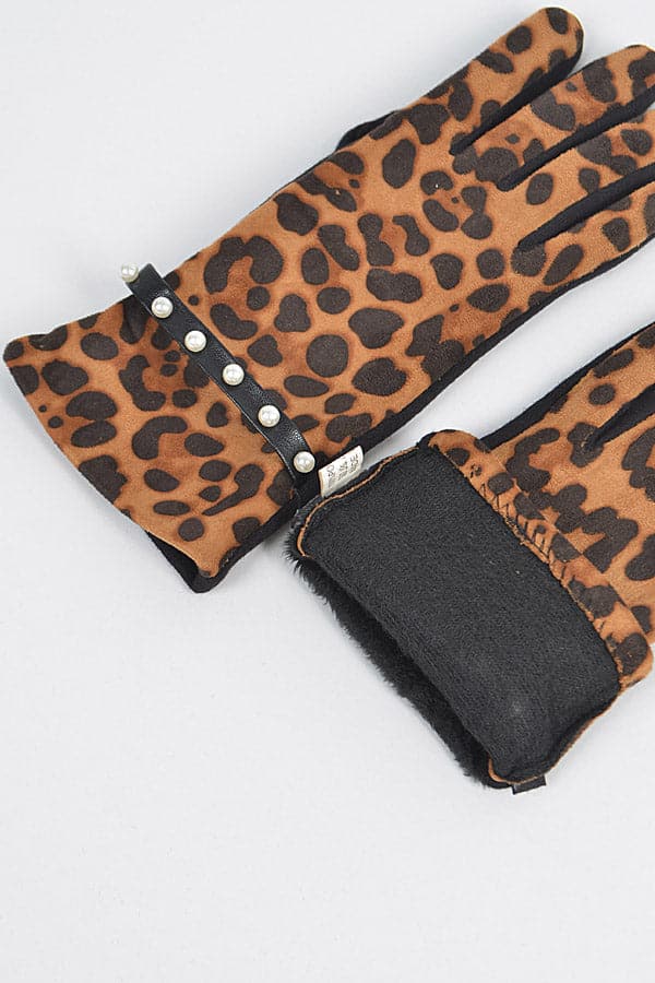 Pack of 6 Leopard Print 3348 Plaid Pattern Gloves