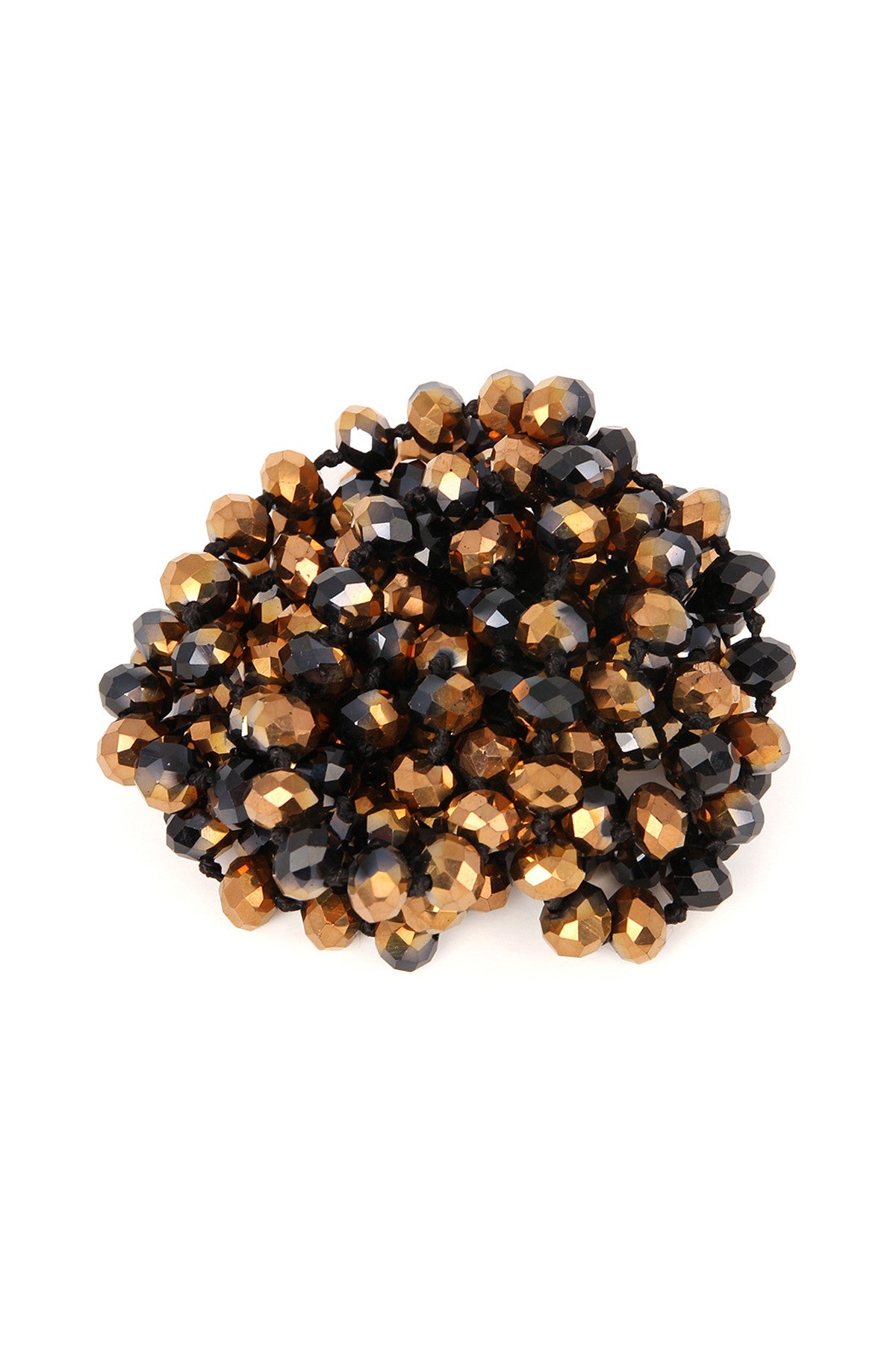Handmade Longline Ombre Necklace in Bronze and Black - Set of Six Pieces