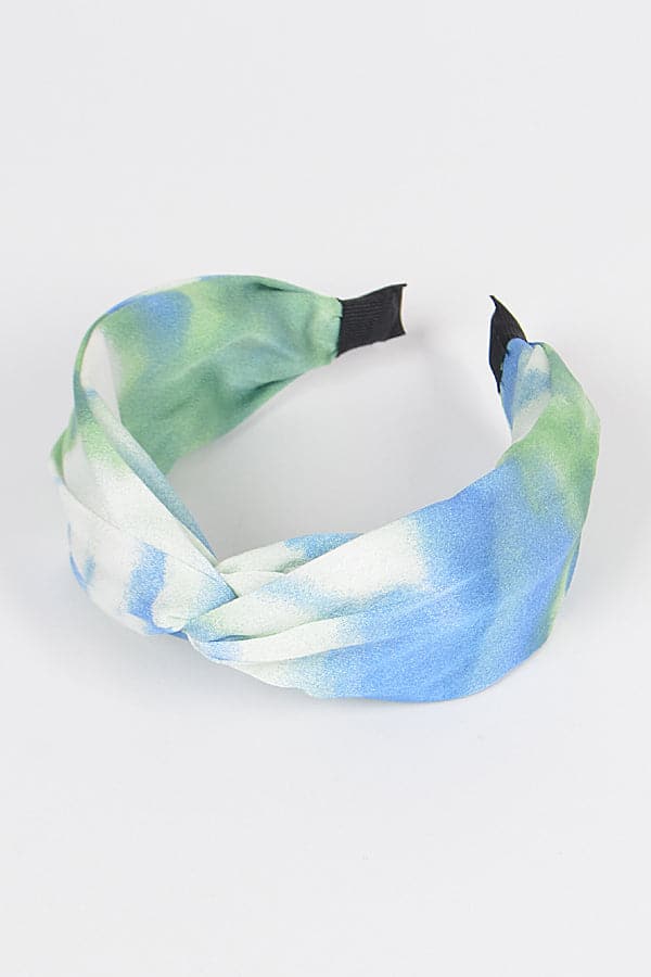 Pack of 6 Tie - Dyed Green Headbands (Style 7202)