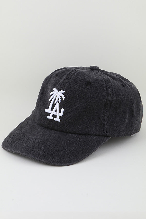 Classic Black Los Angeles Palm Tree Caps - Set of 6