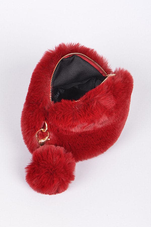 Set of 3 - Stunning 3736 Green Circle Faux Fur Clutches