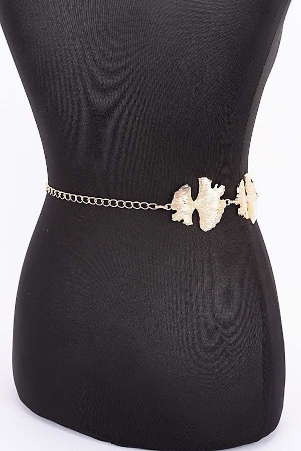 Set of 6 Gold - Metal Chain Belts (Item 0488)