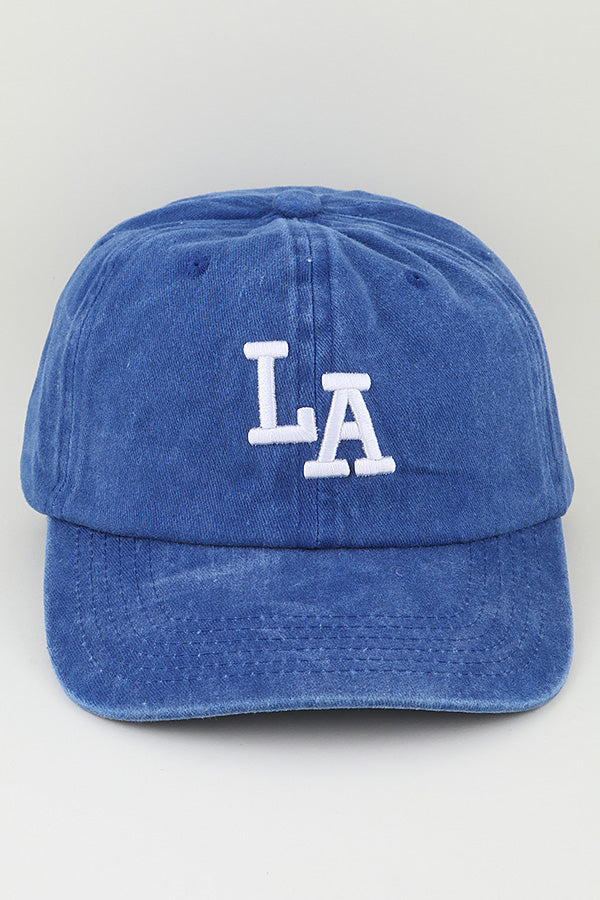 Beige LA Classic Baseball Caps - Set of Six