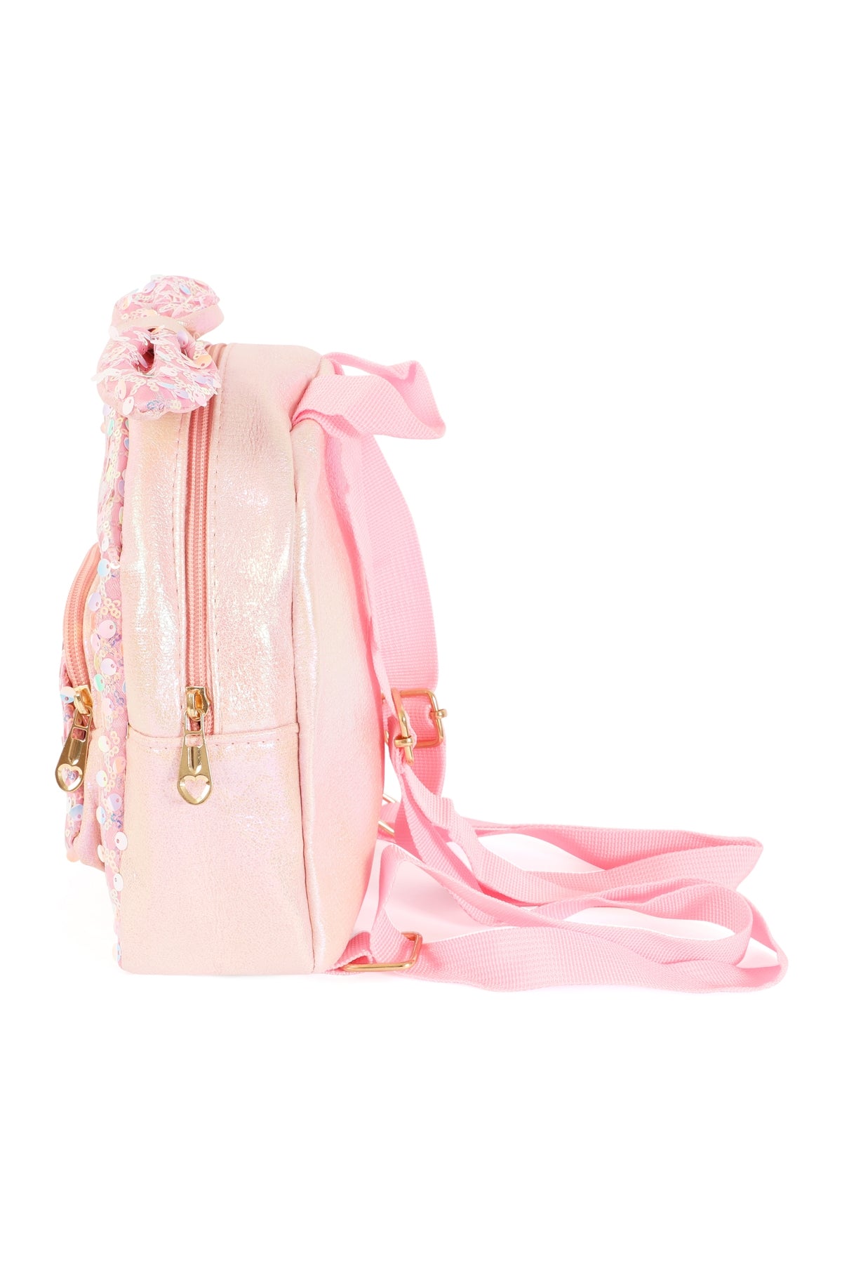 Adorable Sequin Ribbon Glitter Pink Backpacks for Kids - Set of 6