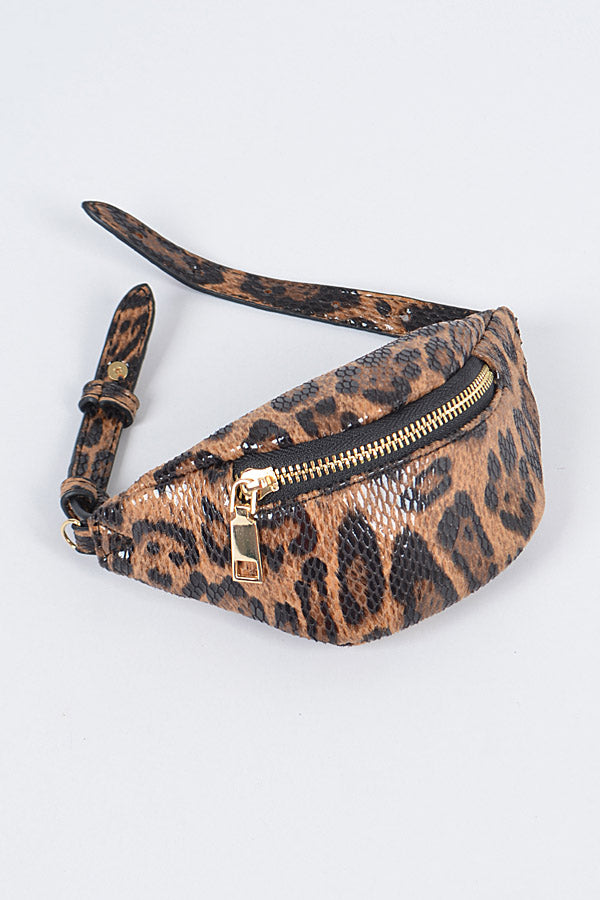 Set of 3 Leopard Mini Wrist Bags - 3201 Model